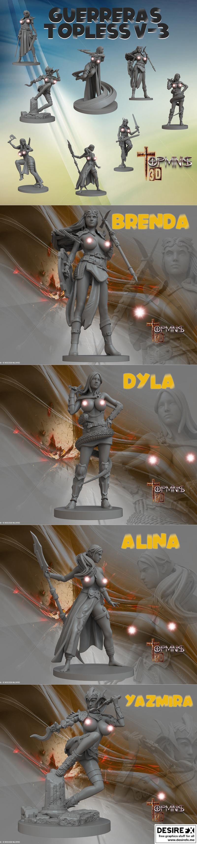 Guerreras V3 3D打印模型|Guerreras Topless V3 – 3D Print Model STL