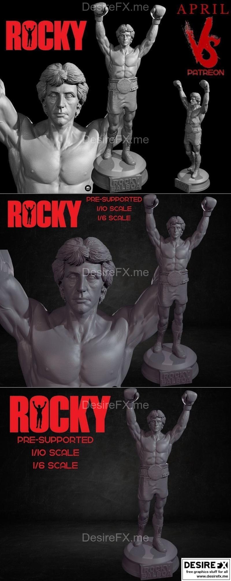 岩松巴博亚 3D打印模型|Rocky Balboa – 3D Print Model STL
