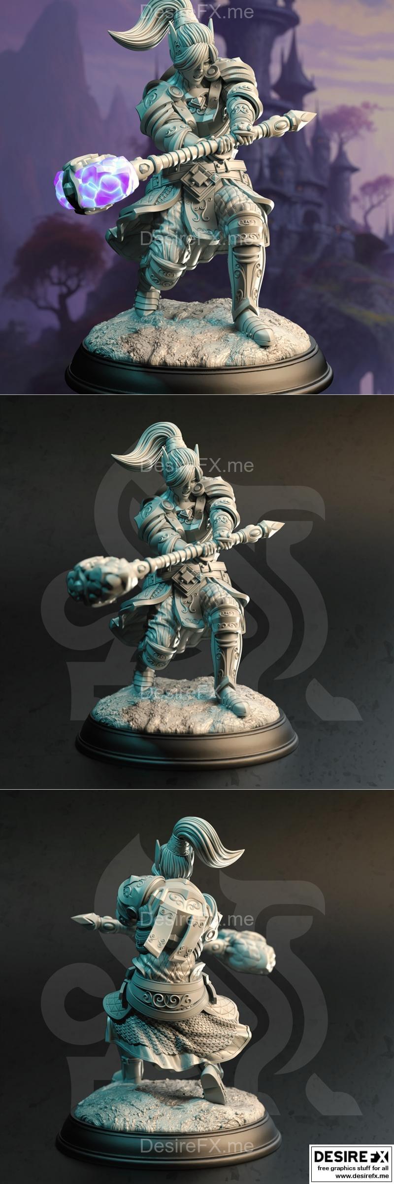 魔法学者· querina·3D打印模型|Cleric of the Arcane – Querina – 3D Print Model STL