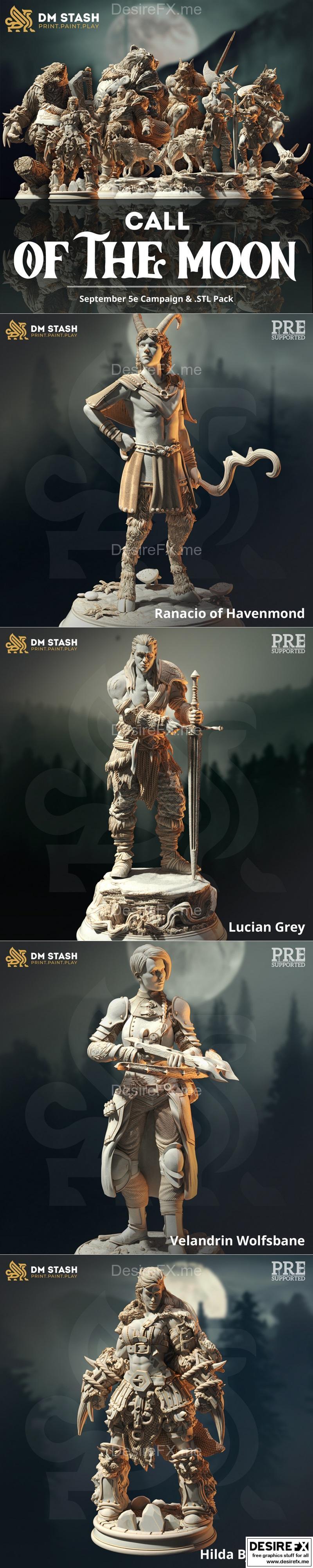 月之召唤 3D打印模型|Dungeon Master Stash – Call of the Moon – 3D Print Model STL