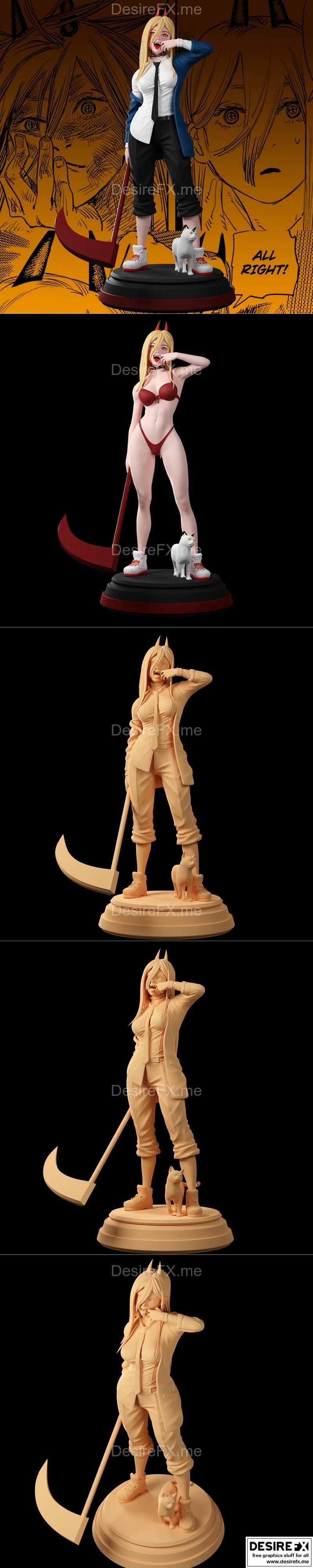 chainsaw man 3d打印模型|Power Chainsaw Man – 3D Print Model STL