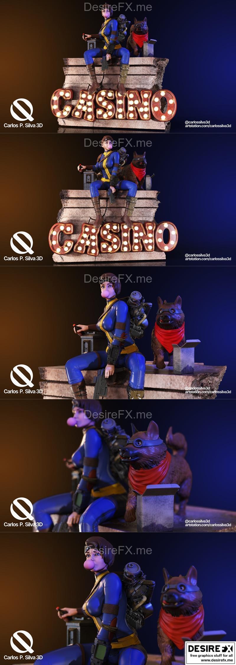 Fallout女孩 3D打印模型|Fallout Girl – 3D Print Model STL