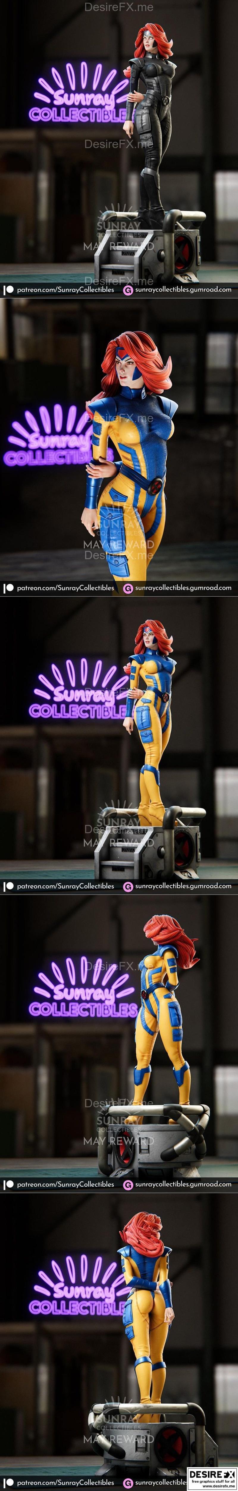 Jean Grey 3D打印模型|Jean Grey – 3D Print Model STL