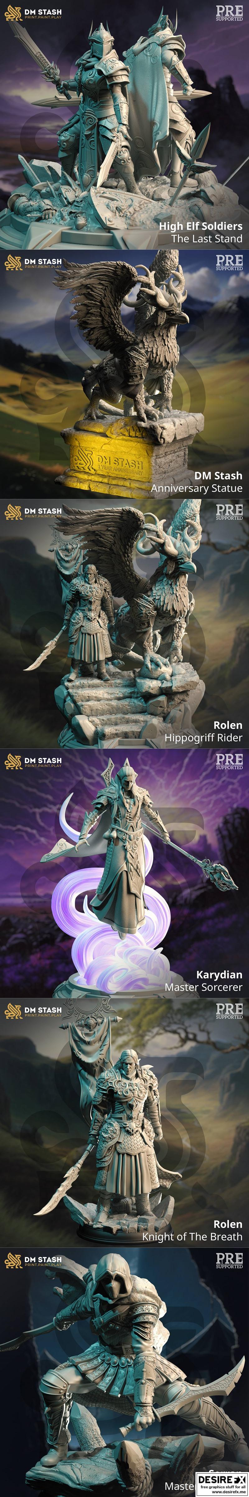 Dungeon Master Stash 2周年纪念 《精灵与人类》3D打印模型 STL|Dungeon Master Stash – 2 Year Anniversary Of Elves Men April 2023 – 3D Print Model STL