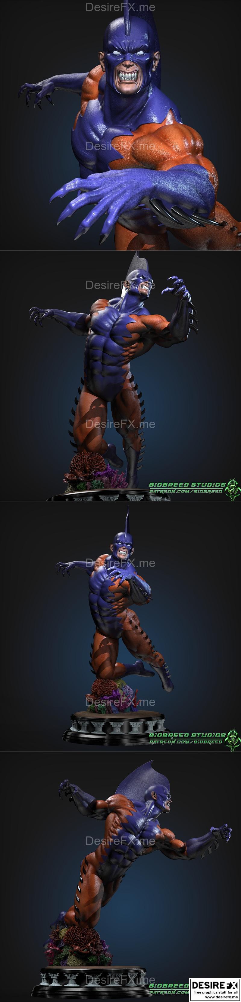 Biobreed Studios - 狮子鱼 - 3D打印模型|Biobreed Studios – Tiger Shark – 3D Print Model STL