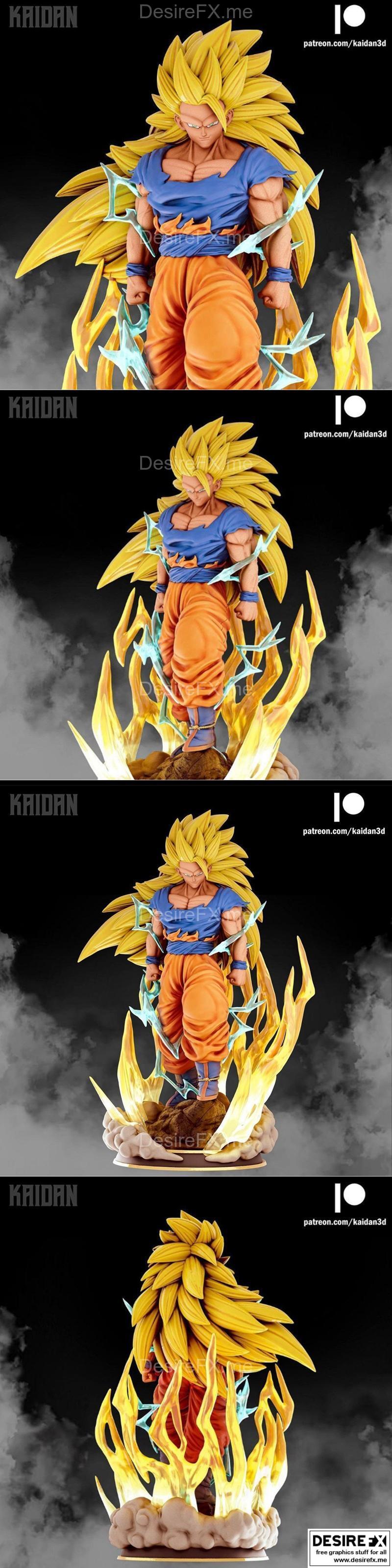 悟空SSJ3 3D打印模型|Goku SSJ3 by Kaidan – 3D Print Model STL