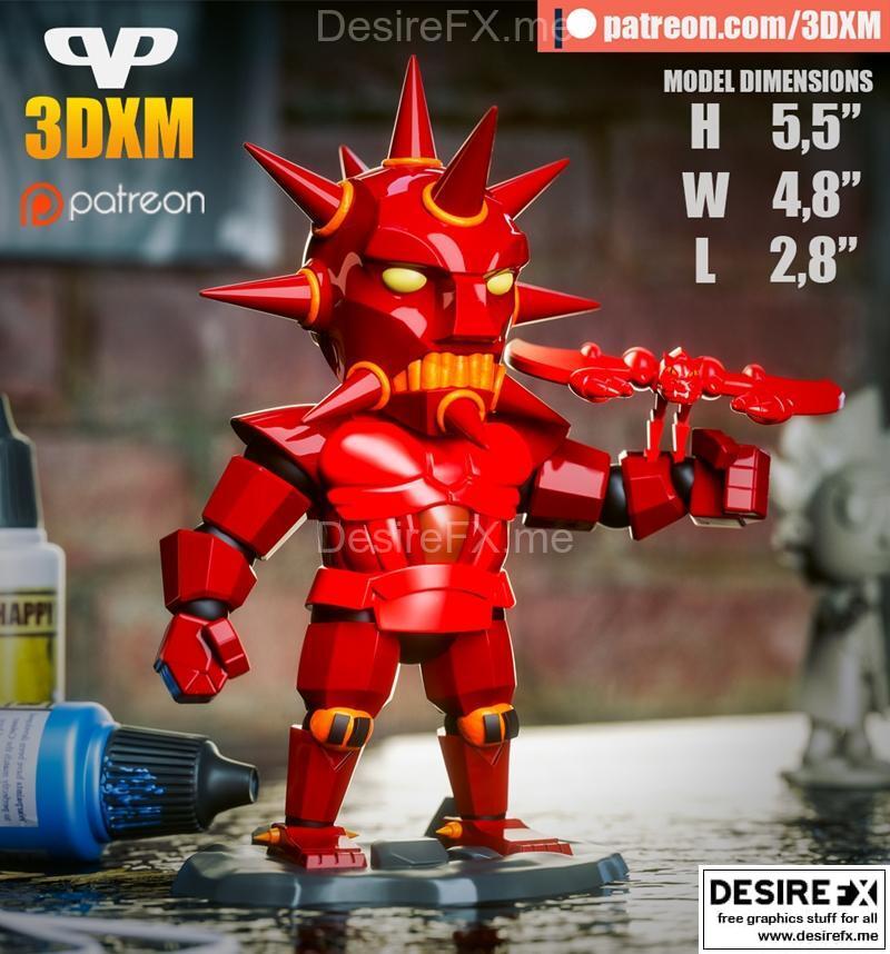 3DXM - 机甲小星 3D打印模型|3DXM – Armoured Mon-Star Chibi – 3D Print Model STL