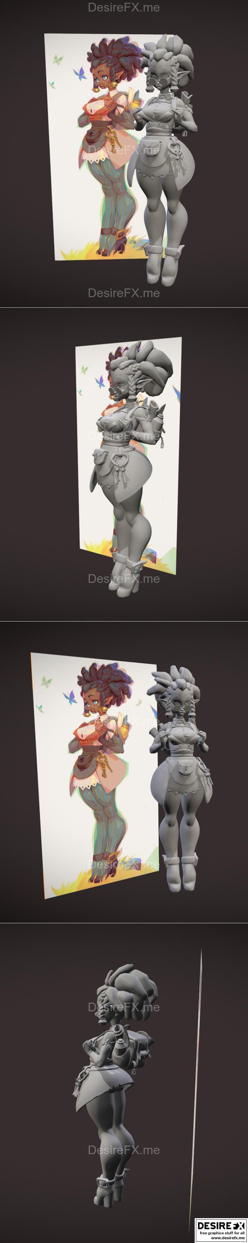 背包装少女雕塑 3D打印模型|Sasha Tudvasevas Girl with Backpack Sculpt – 3D Print Model STL