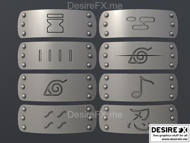 火影忍者头带 3D打印模型|Naruto Headbands – 3D Print Model STL