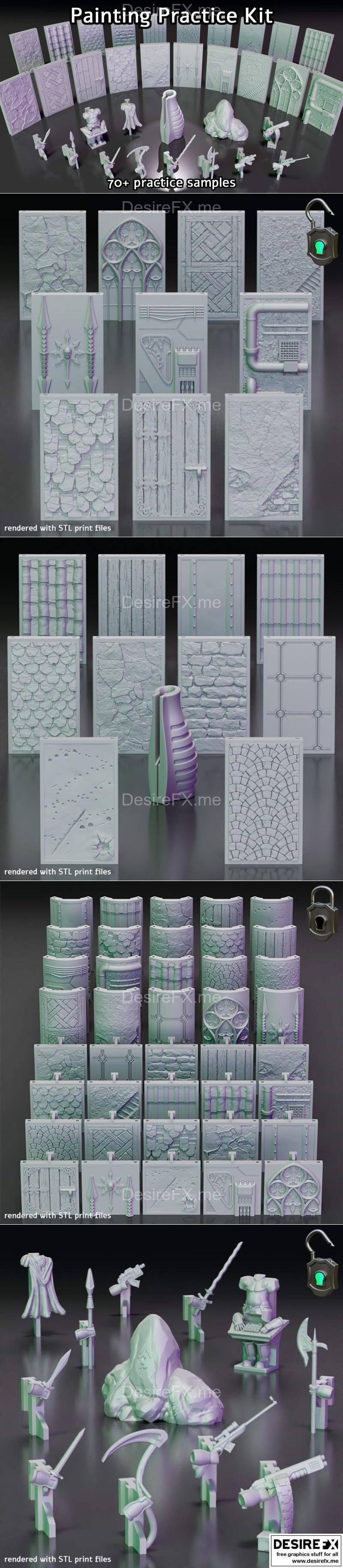 3D打印模型套装：动漫角色模型STL文件|Painting Practice Kit – 3D Print Model STL