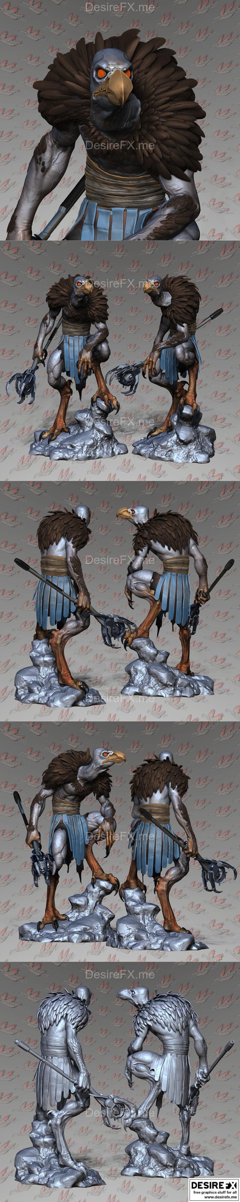 PREY Collection Studio - 黑鸦人 3D打印模型|PREY Collection Studio – Vultureman – 3D Print Model STL