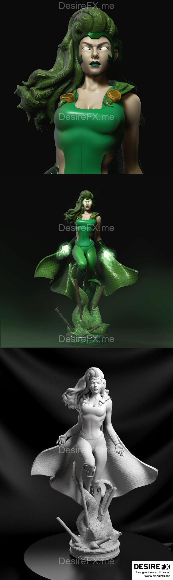 极光之影 - X战警 - 3D打印模型|Polaris – X-men Washed – 3D Print Model STL