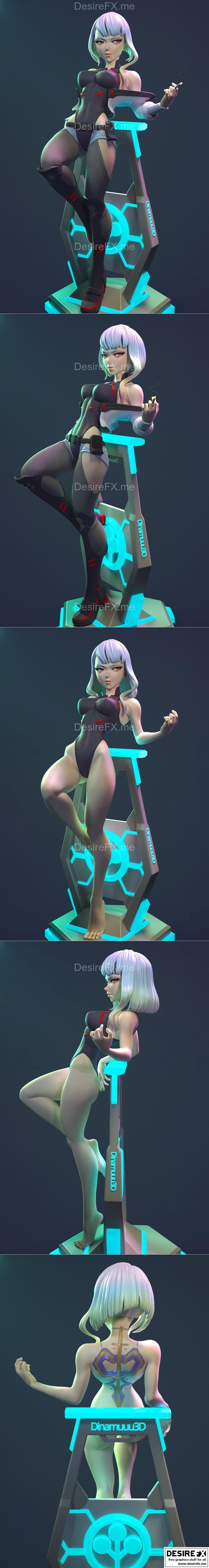 Dinamuuu3d Lucy Edgerunner 3D打印模型|Dinamuuu3d – Lucy Edgerunner – 3D Print Model STL