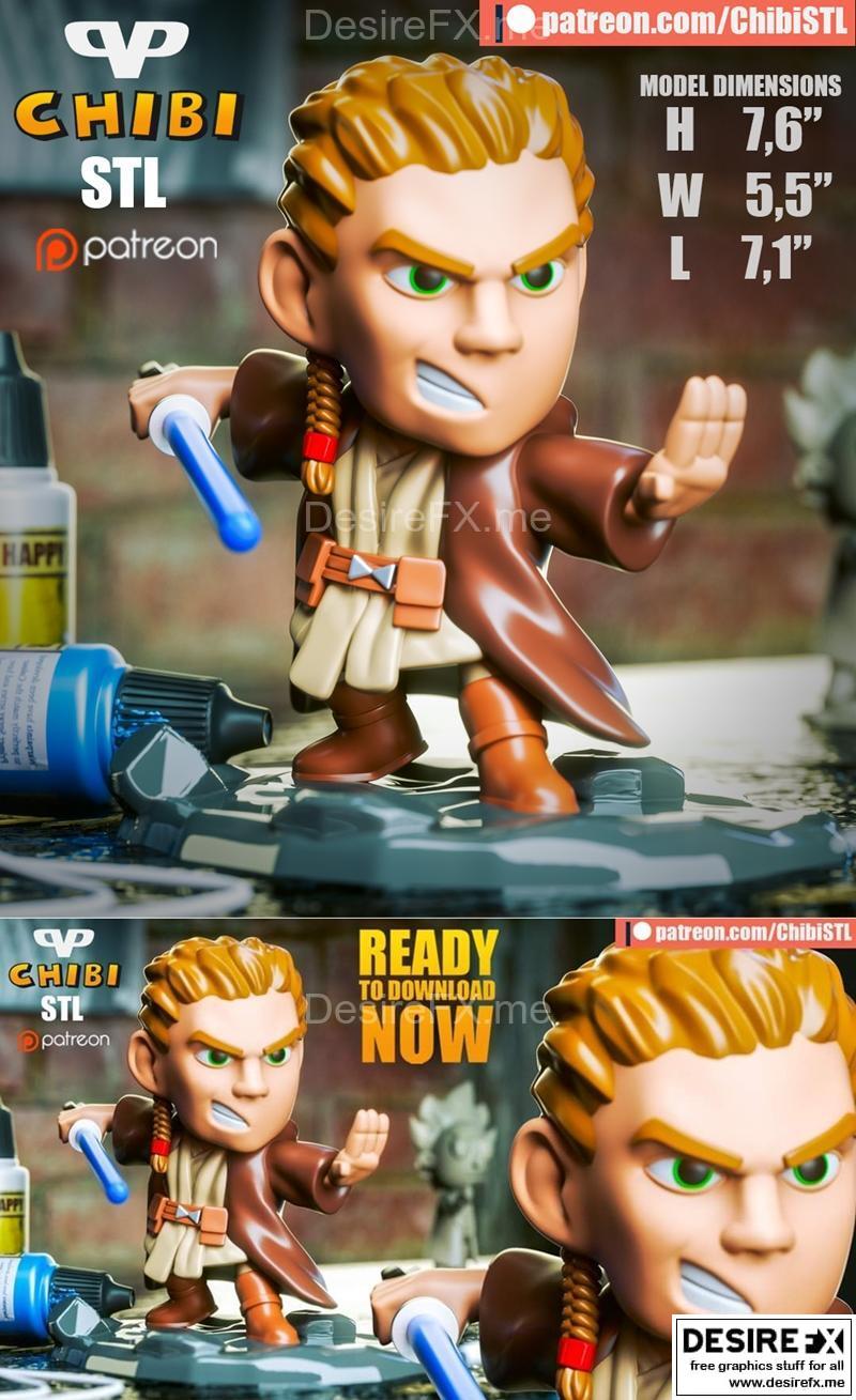 青年欧比旺——3D打印模型|Young Obi Wan – 3D Print Model STL