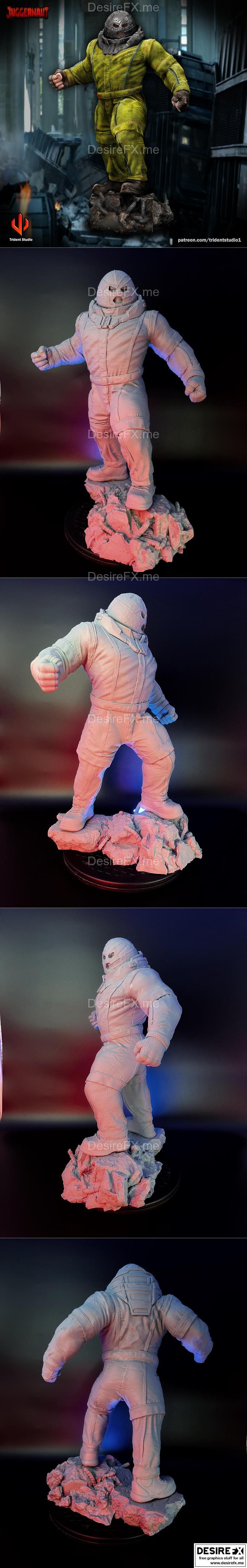 MCU巨兽雕像 - 三叉戟 - 3D打印模型|Juggernaut MCU Statue – Trident – 3D Print Model STL