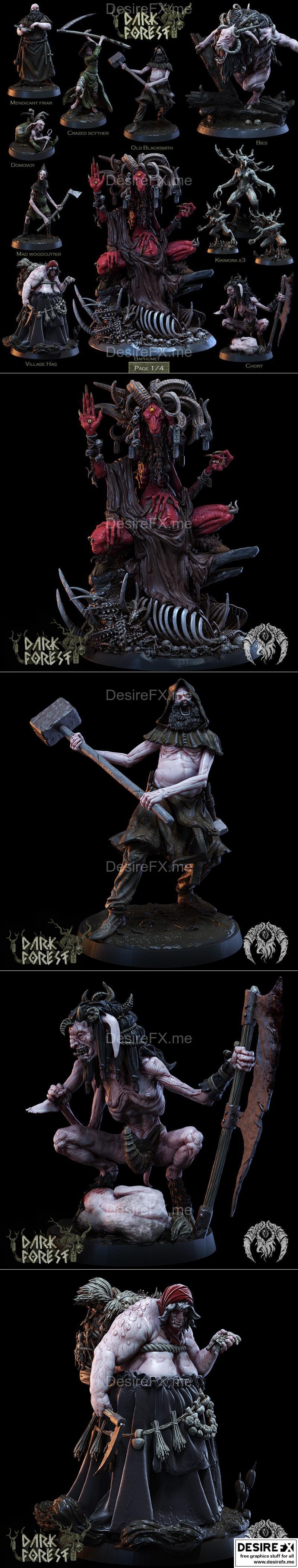 暗黑森林收藏2 - 3D打印模型 STL|The Dark Forest – Collection 2 – 3D Print Model STL