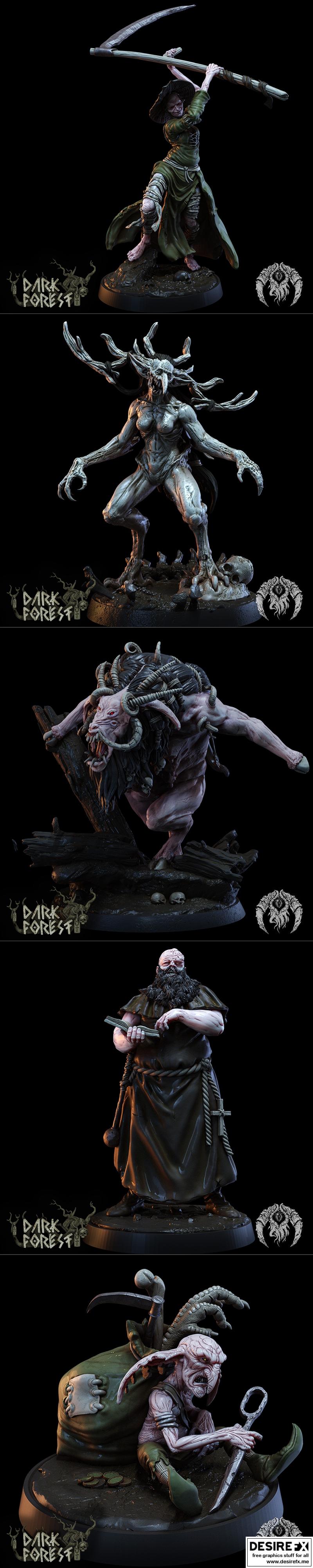 暗黑森林收藏2 - 3D打印模型 STL|The Dark Forest – Collection 2 – 3D Print Model STL