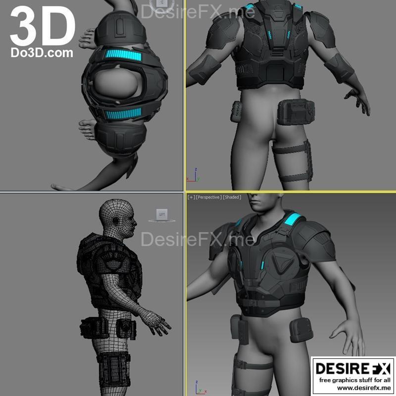 JD Fenix 《战地4》全身体装甲套装 3D打印模型|JD Fenix Gears of War 4 Full Body Armor Suit Set – 3D Print Model STL