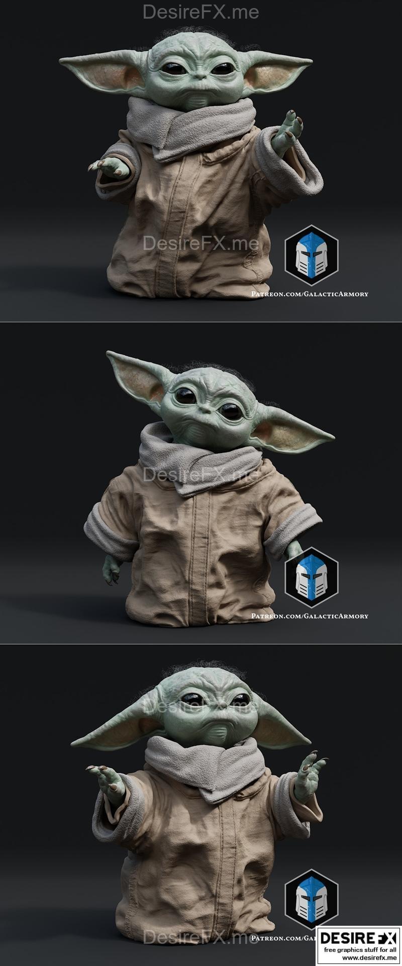 格鲁奇3D打印模型|Grogu Figurine – 3D Print Model STL