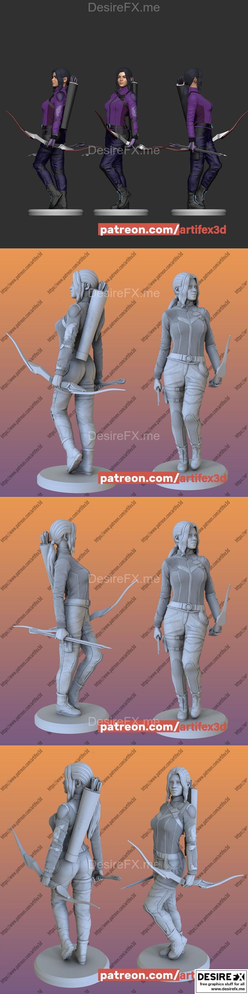 Hawkeye Kate Bishop 3D打印模型|Hawkeye Kate Bishop – 3D Print Model STL