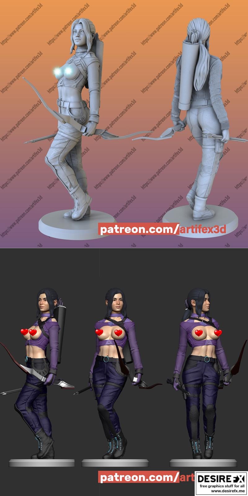 Hawkeye Kate Bishop 3D打印模型|Hawkeye Kate Bishop – 3D Print Model STL