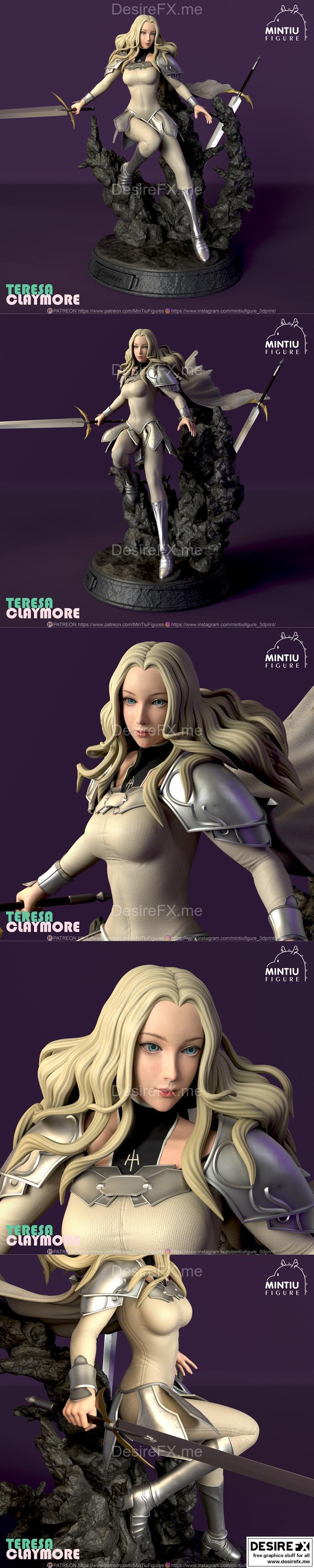 Teresa（Claymore）3D打印模型|Teresa (Claymore) – MinTiu – 3D Print Model STL