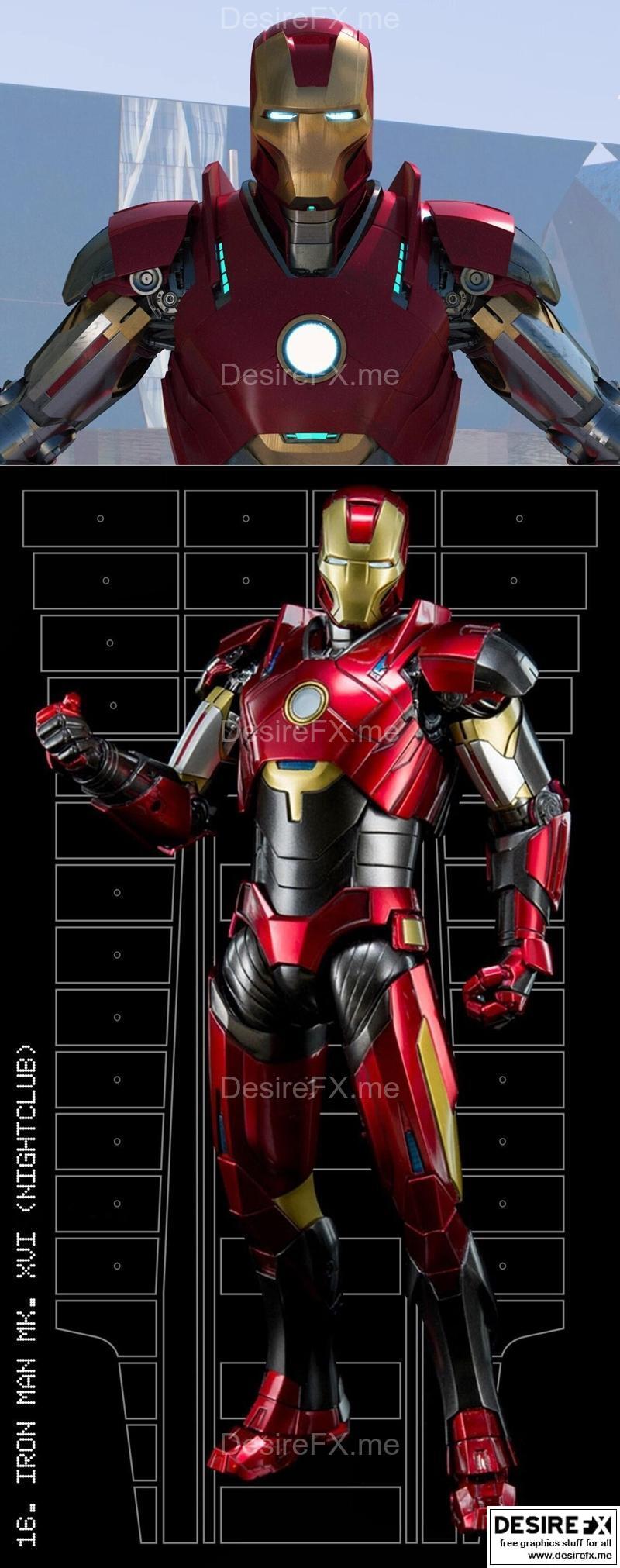 铁人 suit 16 3D打印模型|Ironman Suit Mk16 – 3D Print Model STL