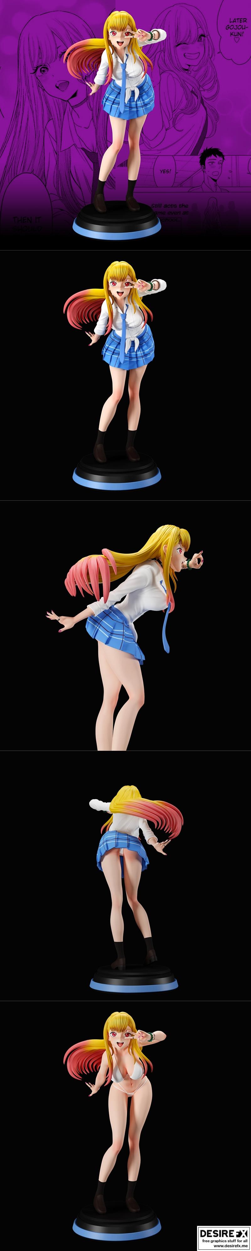 银色模型：3D打印动漫角色雕塑|Silver – 3D Print Model STL