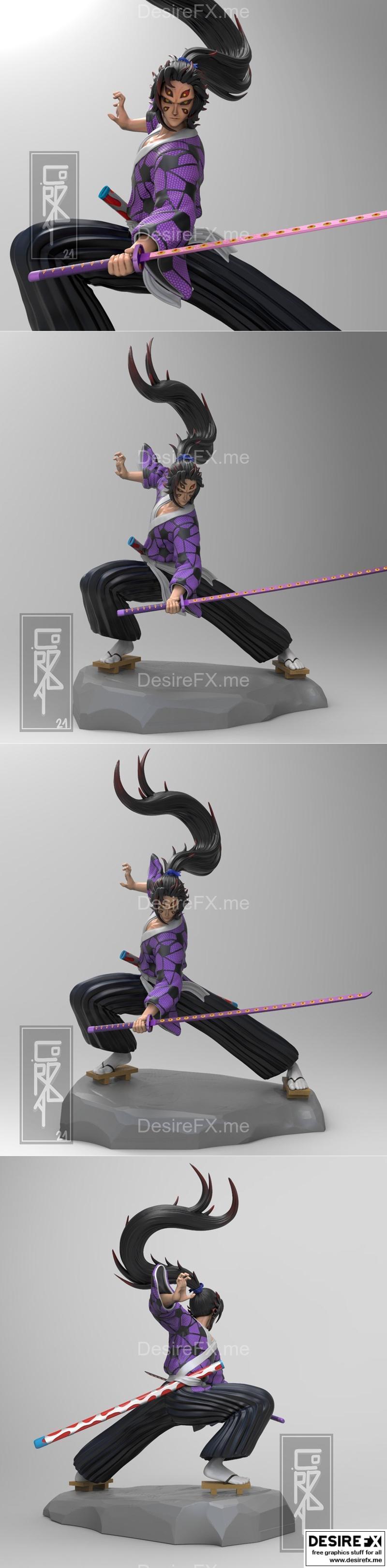 恶魔人 斩鬼传 3D打印模型|Kokushibou – Demon Slayer – 3D Print Model STL