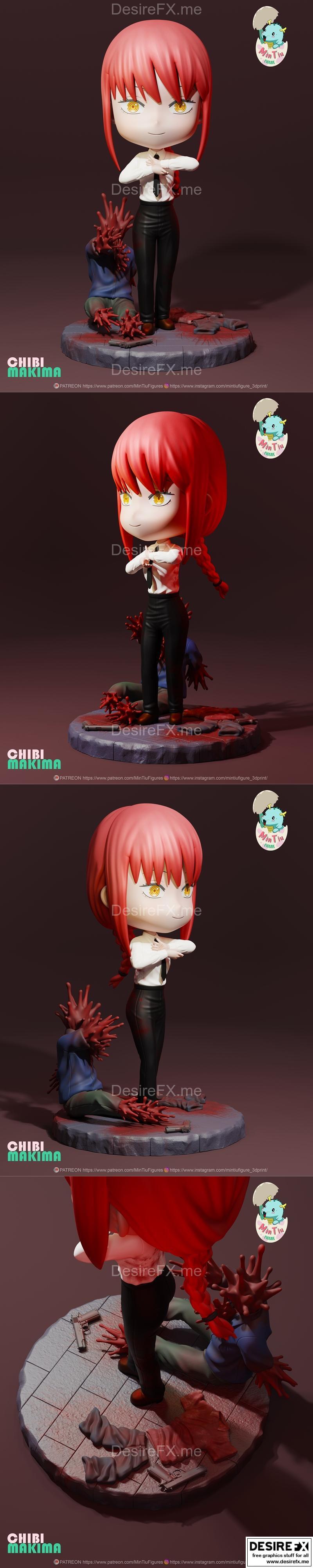 Makima（chainsawman）3D打印模型|Makima (Chainsawman) – MinTiu – 3D Print Model STL