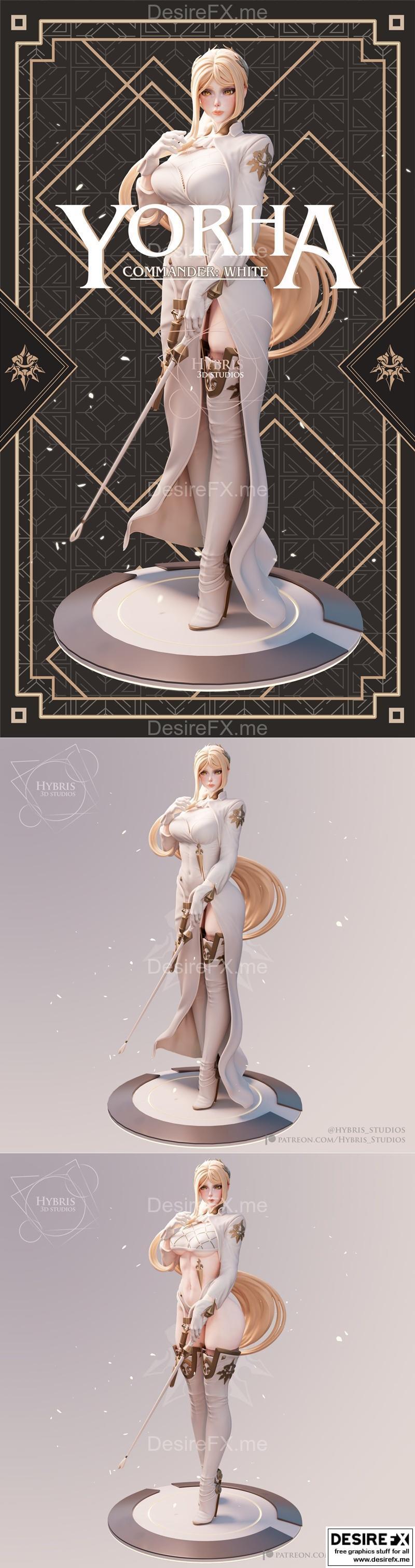 Yorha白指挥官 3D打印模型|Yorha Commander White – Hybris Studios – 3D Print Model STL