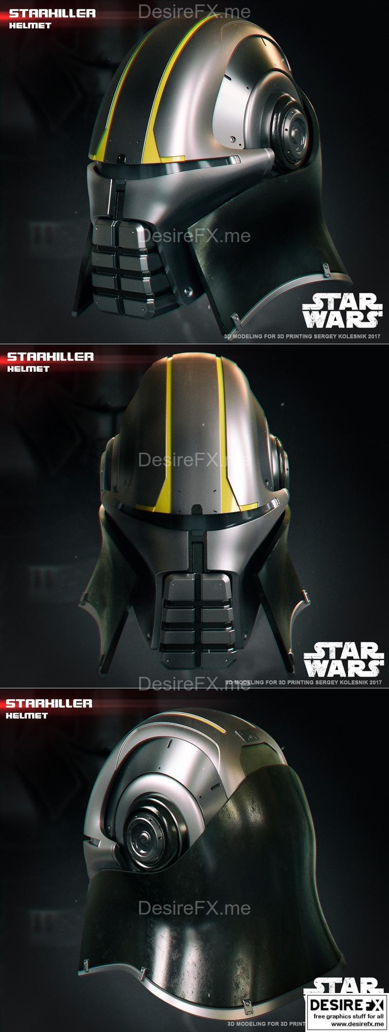 斯塔克利尔头盔 - 3D打印模型|Starkiller helmet – 3D Print Model STL