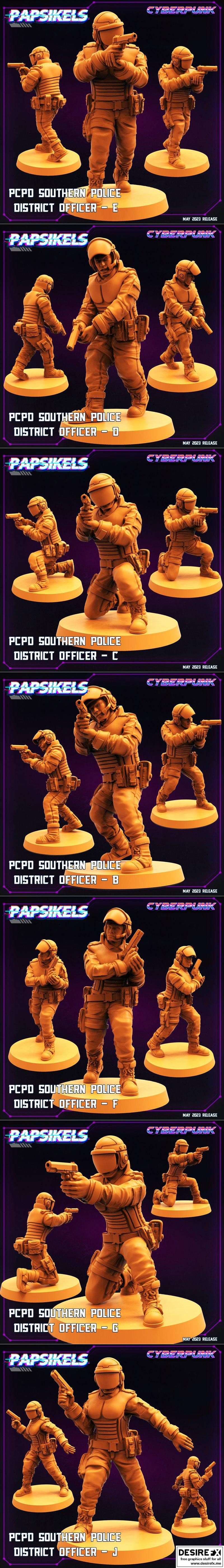 Papsikels迷你模型——赛博朋克2023款3D打印雕塑|Papsikels Miniatures – Cyberpunk May 2023 – 3D Print Model STL