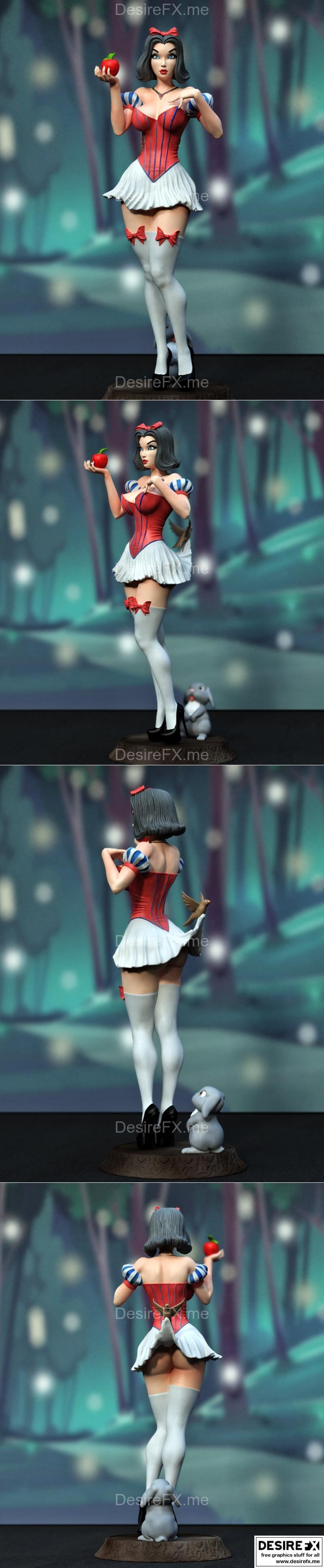 白雪公主 3D打印模型|Snow white – 3D Print Model STL