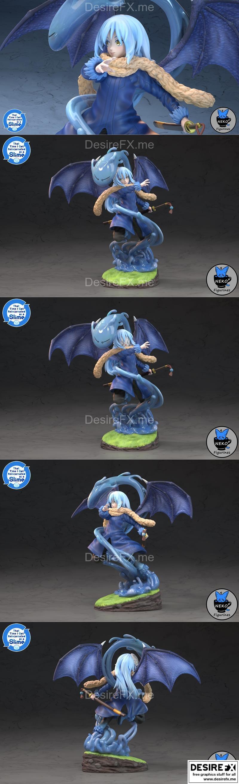 Rimuru Tempest 3D打印模型（Tensura slime）|Rimuru Tempest (Tensura Slime) – Neko Figurines – 3D Print Model STL