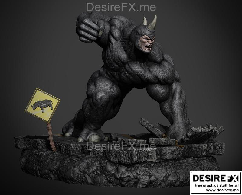 犀牛工作室 - 3D打印模型 - 动漫游戏角色设计|Rhino – 3D Print Model STL