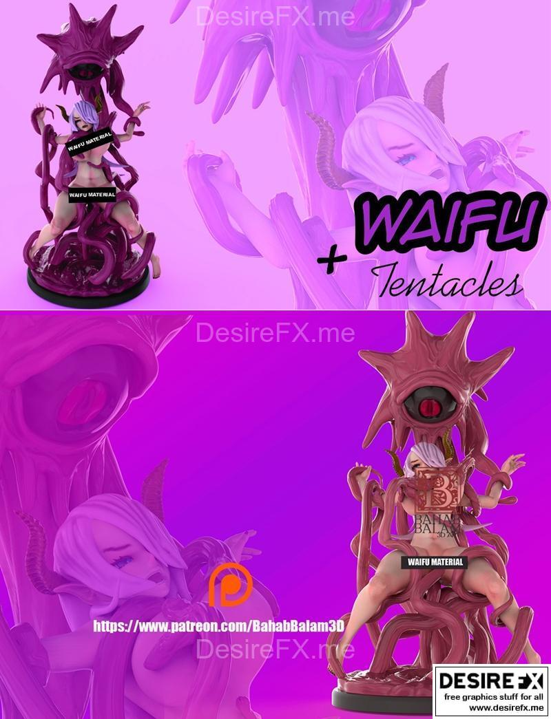 3D打印模型：瓦妃触手怪物|Waifu Tentacle Monster – 3D Print Model STL