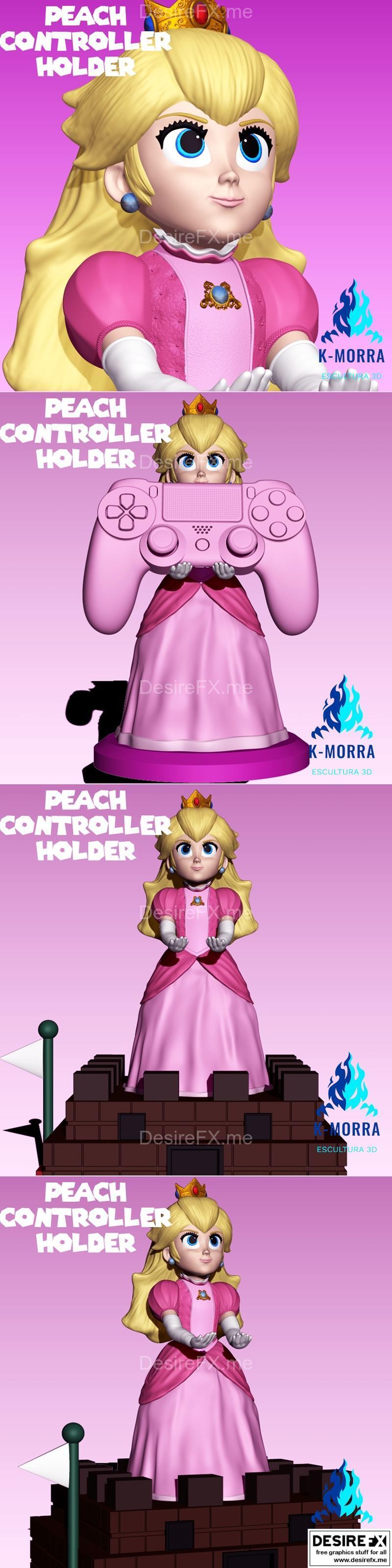 Peach控制器手柄 - 3D打印模型|Peach Controller Holde – 3D Print Model STL