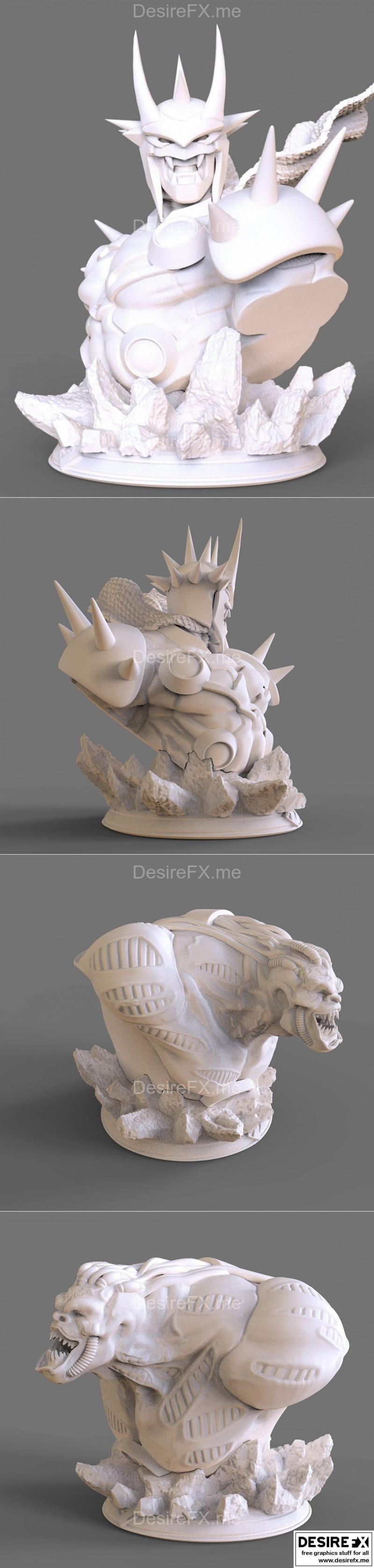 Equus与Zod立体打印模型|Equus Bust and Zod Bust – 3D Print Model STL