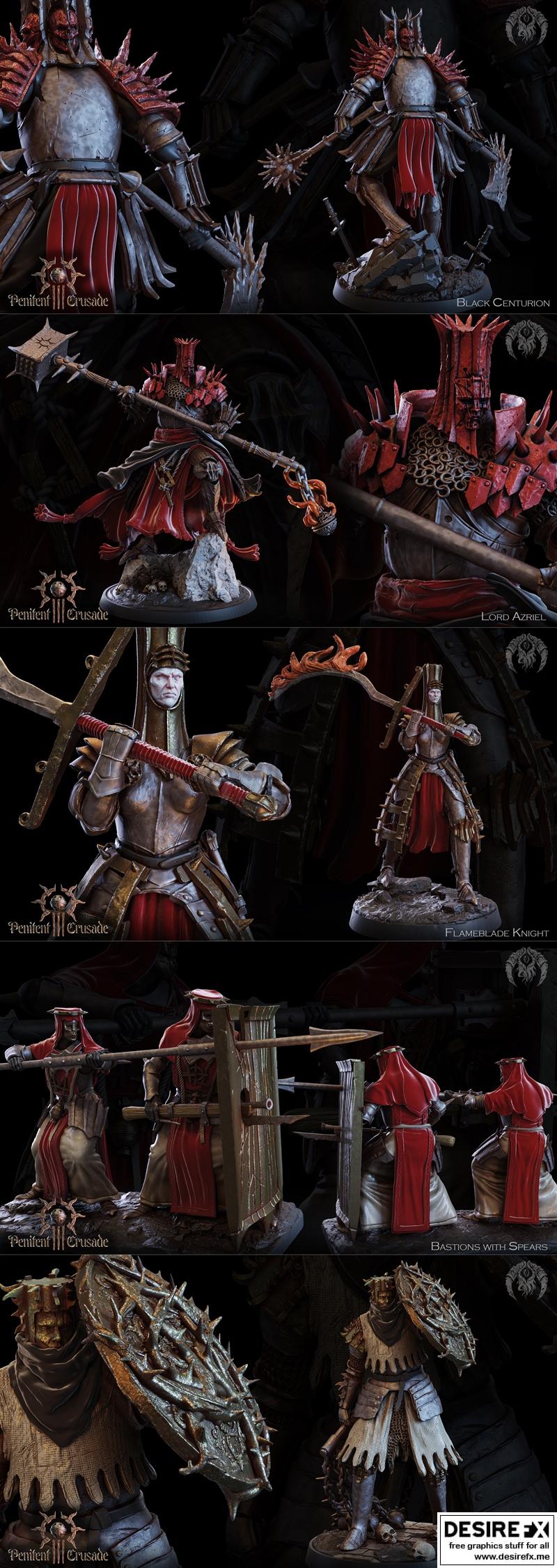 最佳幻想迷你模型——圣战赎罪篇 第3部分 3D打印模型 STL|Bestiarum Miniatures – The Penitent Crusade Part 3 April 2023 – 3D Print Model STL