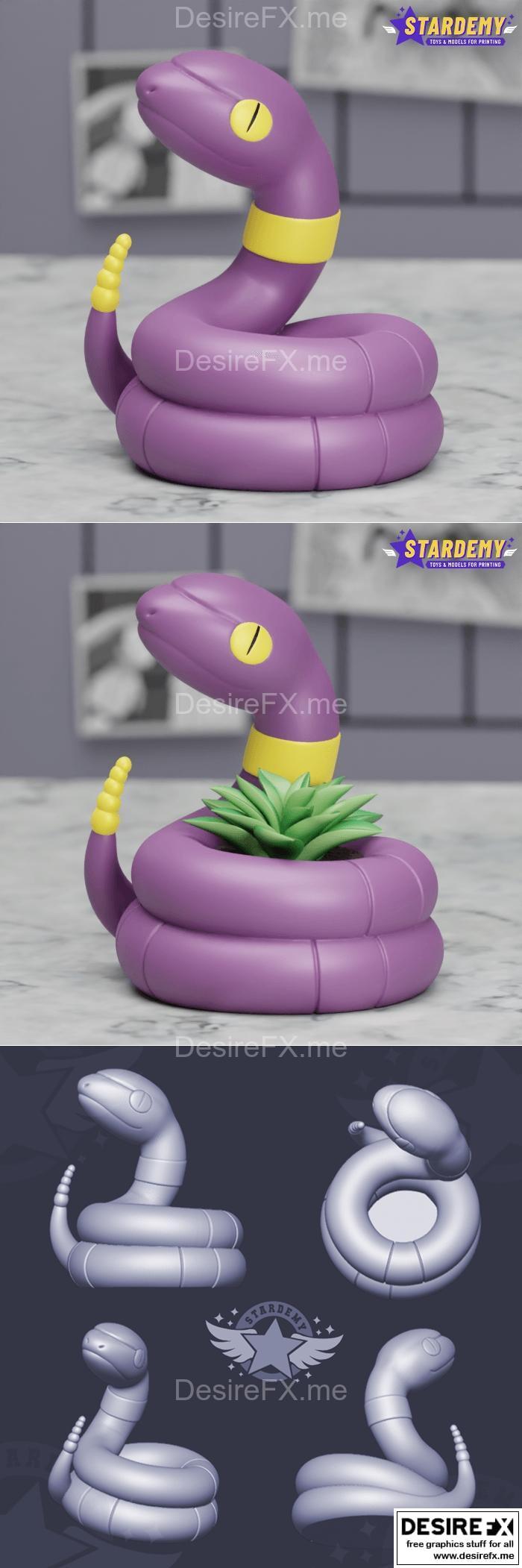 Ekans种植盆 - 3D打印模型|Ekans Planter – 3D Print Model STL