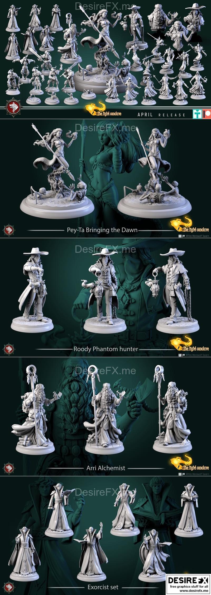 白狼酒馆·光之议会 3D打印模型|White Werewolf Tavern – The Light Conclave April 2023 – 3D Print Model STL