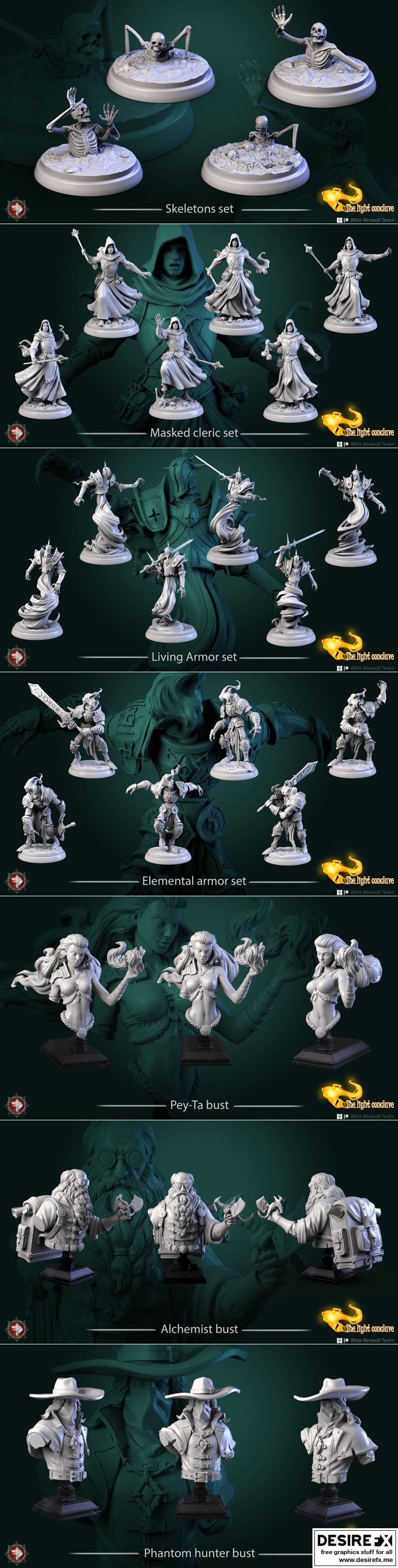 白狼酒馆·光之议会 3D打印模型|White Werewolf Tavern – The Light Conclave April 2023 – 3D Print Model STL