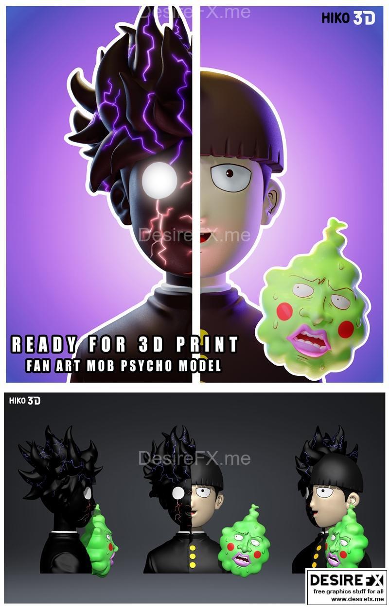 Mob Psycho 100 3D打印模型|Mob Psycho 100 – 3D Print Model STL