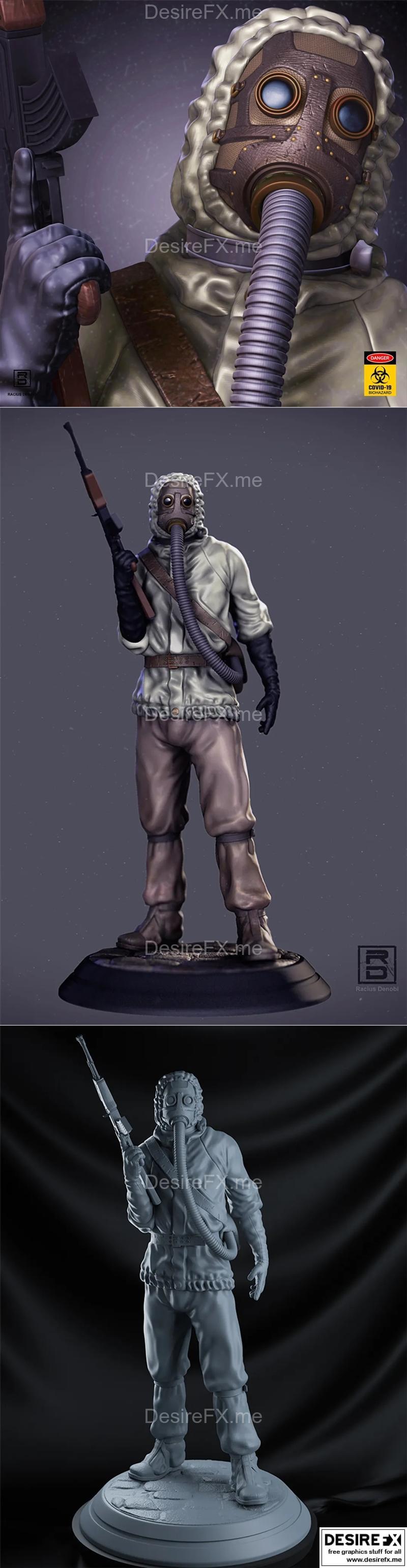 生物危害士兵 3D打印模型|Biohazard Soldier – 3D Print Model STL