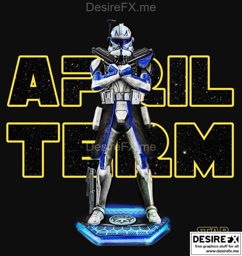 星球大战 - 雷克斯 - 3D打印模型|Star Wars – Captain Rex – 3D Print Model STL