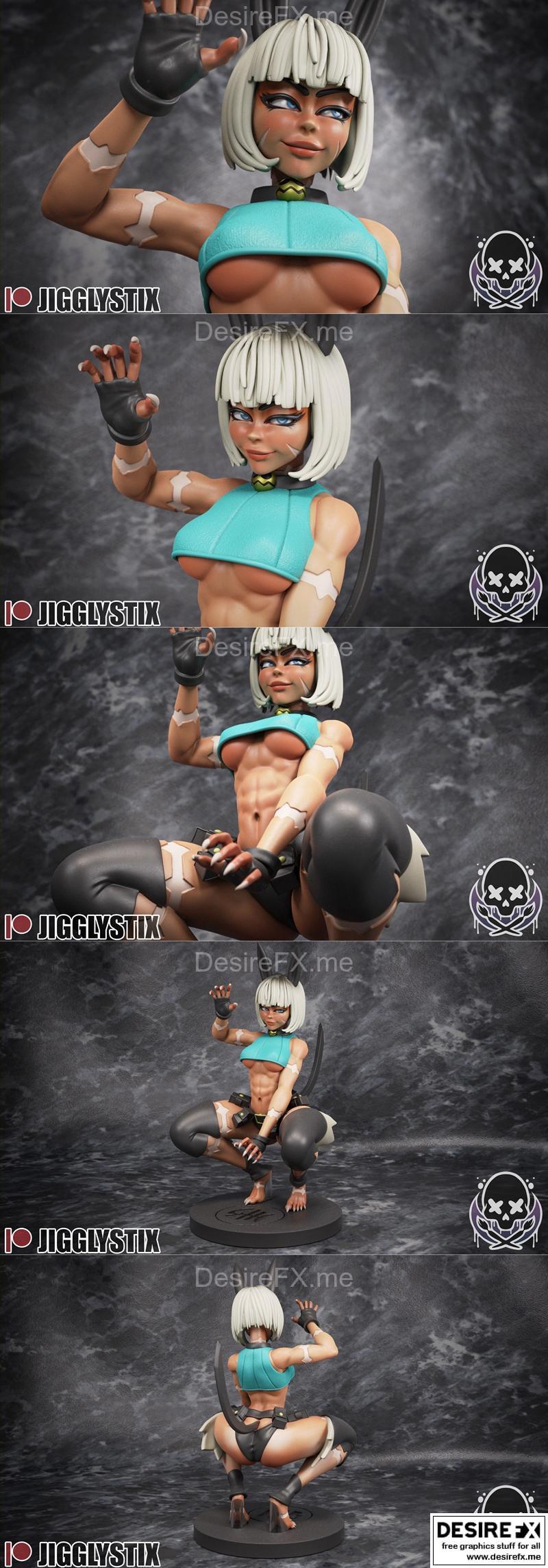 Jigglystix 3D打印模型：Miss Fortune角色造型|Miss Fortune (Skull Girls) – Jigglystix – 3D Print Model STL