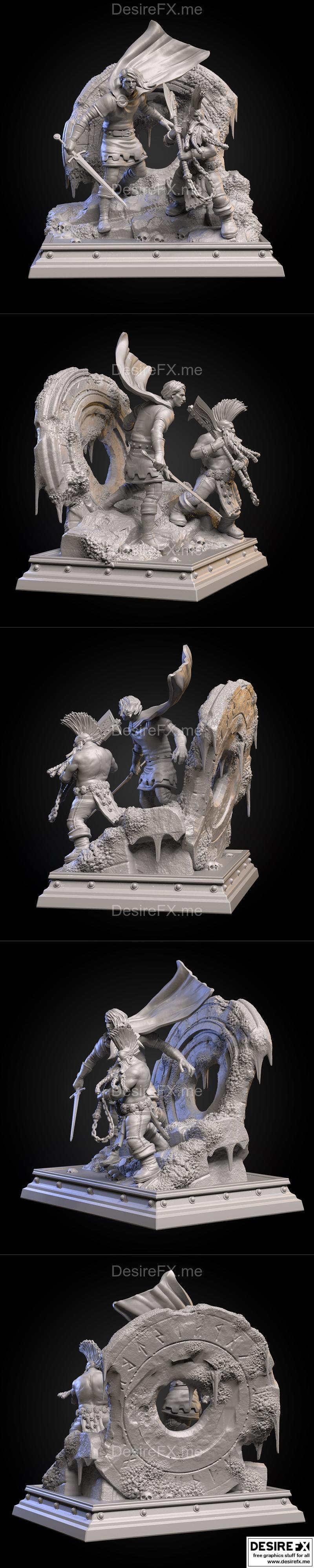 哥特雷克与费利克斯 3D打印模型|Gotrek and Felix – 3D Print Model STL