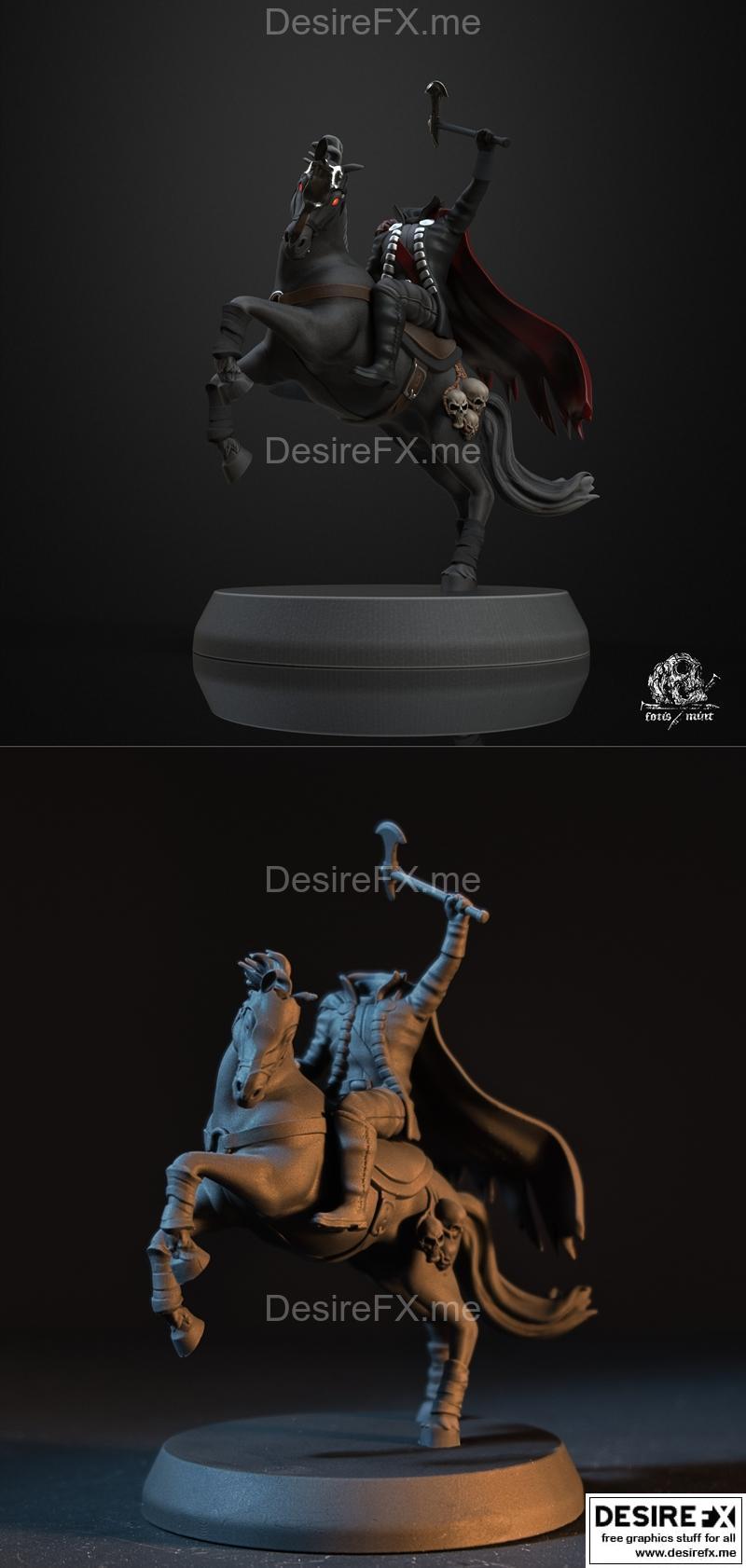 头less骑手（Fotis Mint）3D打印模型|Headless Horseman (Fotis Mint) – 3D Print Model STL