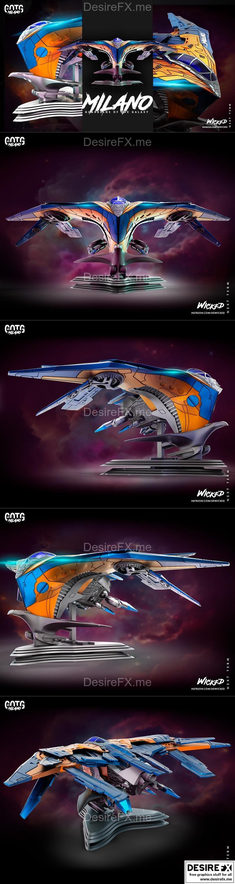 WICKED米兰号3D打印模型|WICKED – Milano Ship – 3D Print Model STL